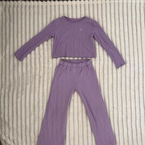 365 Kids Garanimals Purple Ribbed Two Piece Set Girls
